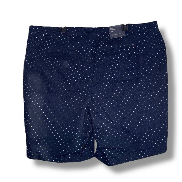Tommy Hilfiger The Flex Hollywood bermuda shorts navy with white polka dots NEW - Picture 3 of 5